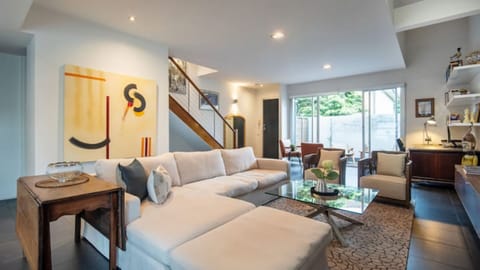 Main living space with dedicated desk / study space