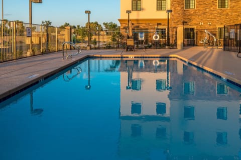 Get some sun in the outdoor pool.