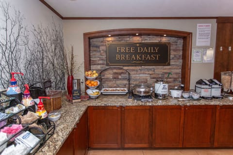 Complimentary daily hot breakfast included for all guests.