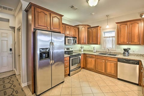 Fully equipped kitchen with stainless steel appliances, granite countertops, and all the essentials.