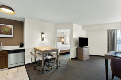 50-inch flat-screen TV with cable channels, TV, Netflix