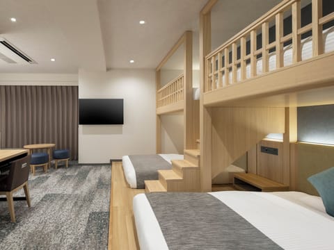 Quadruple Room with 2 Bunk Beds Ground Floor, Non Smoking, Cleaning for Additional Cost | Iron/ironing board, free WiFi, bed sheets