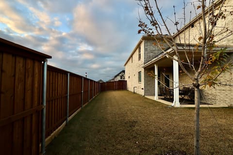 Fully fenced in yard