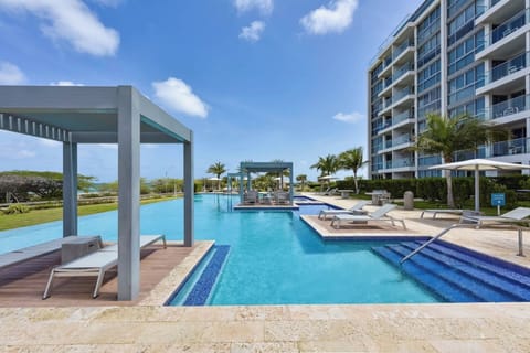 Two huge pools to choose from in the complex