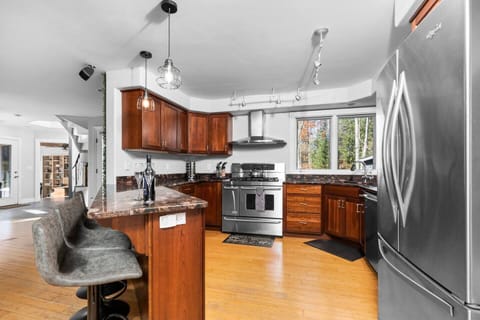 Beautiful kitchen with marble countertops