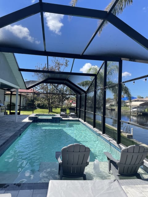 Heated salt water pool and spa.  Heat is included at no extra charge


