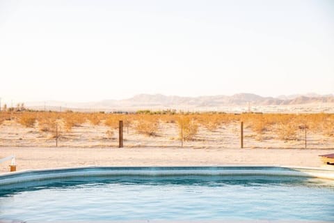 Pool with view out to the mountains