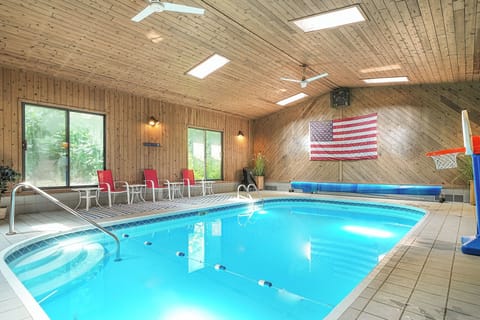 Indoor heated private pool.