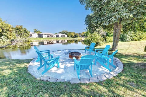 Firepit overlooking the water. Please note this area is not in the fenced in portion of the yard.