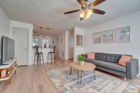 Living room with open kitchen