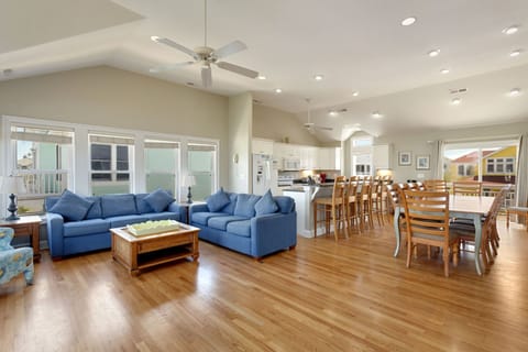 The open-concept Top Level provides a bright and airy atmosphere for relaxation.