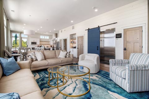 The elevator opens up into your living room on the 3rd floor!