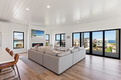 Living area with ocean views