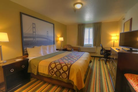 Desk, blackout drapes, iron/ironing board, free cribs/infant beds