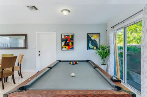 Staying in? Enjoy a game of pool, Connect 4, Jenga, or Uno