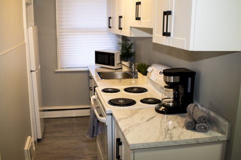 Freshly renovated kitchen with all the essentials.