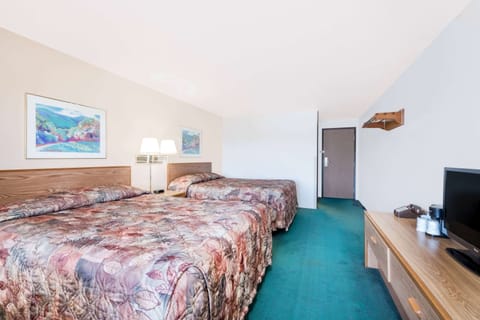 Room, 2 Queen Beds, Non Smoking | In-room safe, desk, blackout drapes, iron/ironing board