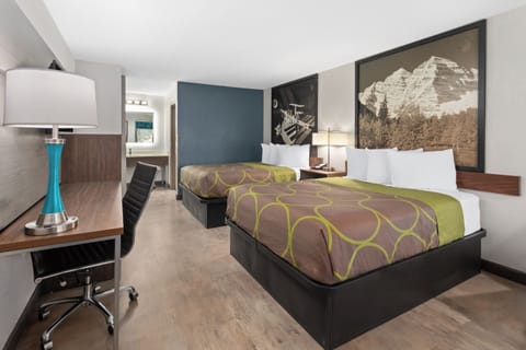 Standard Room, 2 Queen Beds | Iron/ironing board, free cribs/infant beds, free WiFi, bed sheets