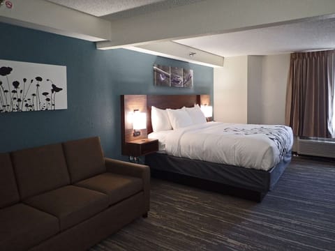 Premium bedding, pillowtop beds, desk, laptop workspace