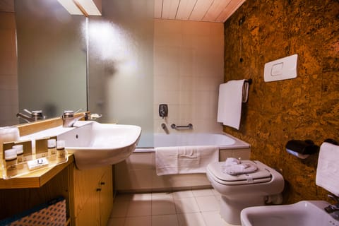 Rainfall showerhead, hair dryer, bidet, towels