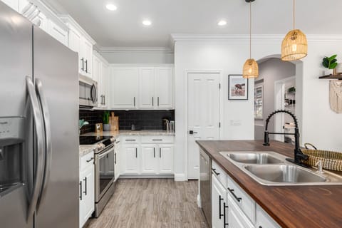 Fully stocked boho kitchen