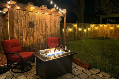 After downtown adventures, you return to this. The Boho Patio Suite is your private glowing sanctuary. "The perfect ending to an evening"  from a recent guest.