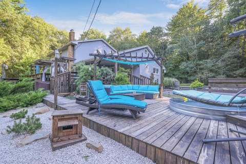 Wooden Boardwalks connecting the decks and subdecks