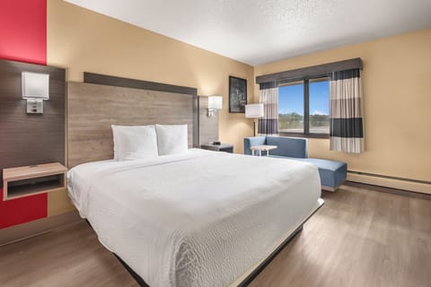 Room, 1 King Bed, Non Smoking | Desk, blackout drapes, iron/ironing board, free cribs/infant beds