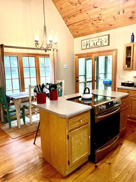 Table and bar seating for the entire family to sit around together
