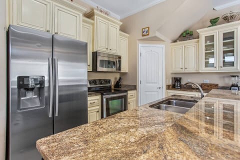 The kitchen has been recently upgraded with a brand new 2025 refrigerator, dishwasher, and oven, along with everything needed for easy family meals during your stay.