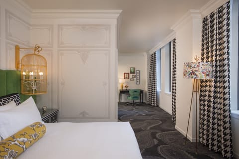 Premium bedding, down comforters, pillowtop beds, in-room safe