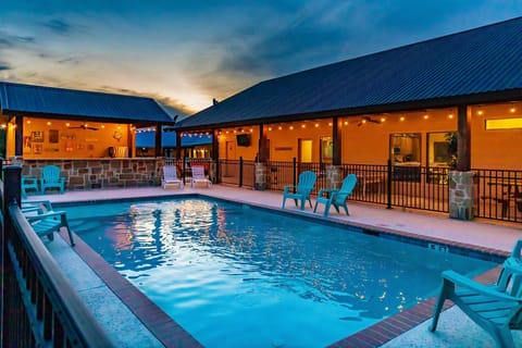 Slip into the pool after a long day in the sun for star gazing.