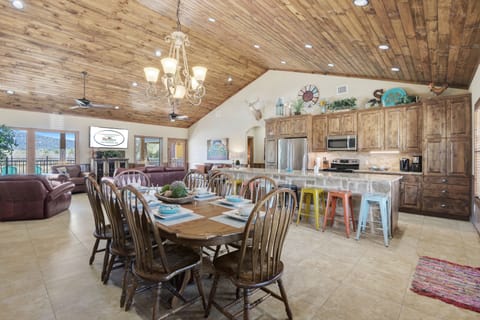 Pull up a seat at the table of at the breakfast bar.