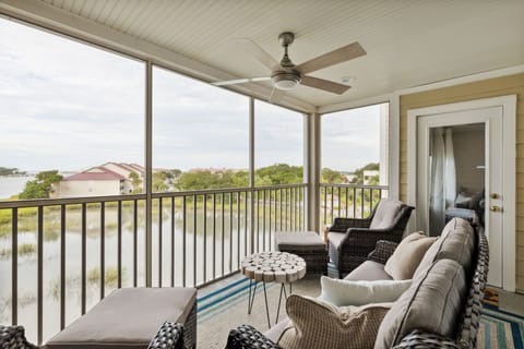Screen Porch with Marsh & River View