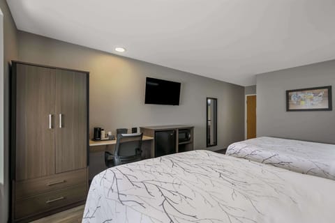 Standard Room, 2 Queen Beds, Non Smoking, Refrigerator & Microwave | Desk, laptop workspace, iron/ironing board, free WiFi