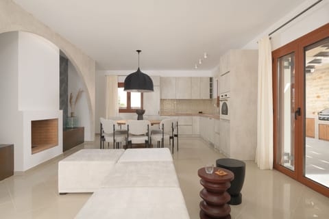 The living room & dining area opens to the terrace.