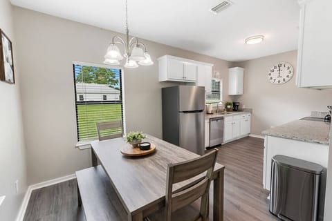 Farm style dining table for 6 guests