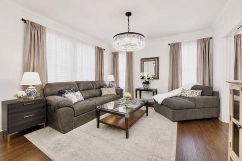 The large living room is spacious and inviting, offering plenty of room to relax and unwind.