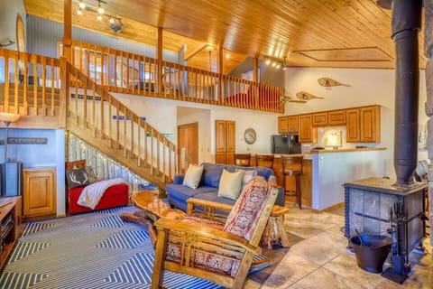 Living Room Area and Staircase to Loft