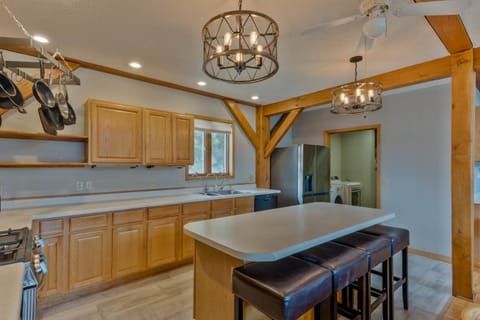 The island counter makes gathering and meal prep a breeze.