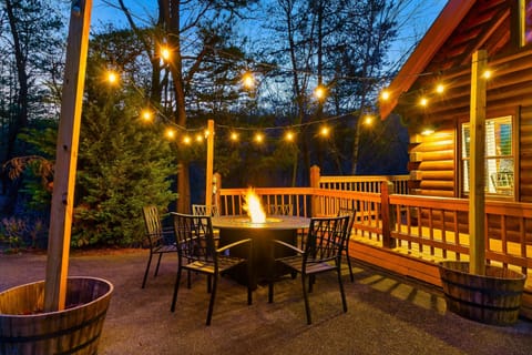 Roast marshmallows around our fire pit table. Propane is included!
