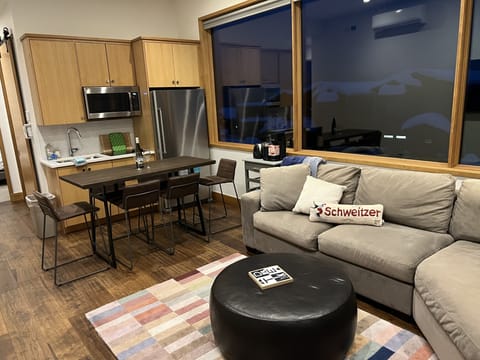 Living room and kitchenette