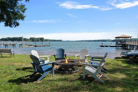 Welcome to Whispering Pines. Enjoy the fire pit perfect for making s'mores and memories.