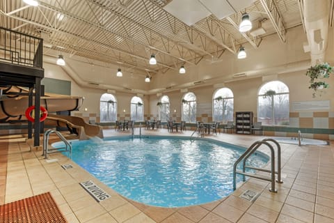 Indoor pool, open 8 AM to 11 PM, sun loungers