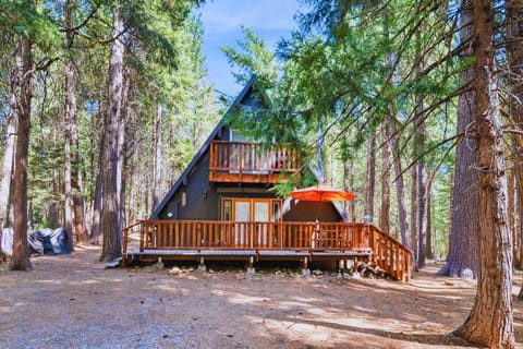 Pull up to your own A‑frame hideaway nestled among towering pines — the perfect base for mountain adventures and stargazing nights.