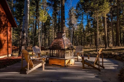 Make a fire in our outdoor firepit and tell stories of your day.