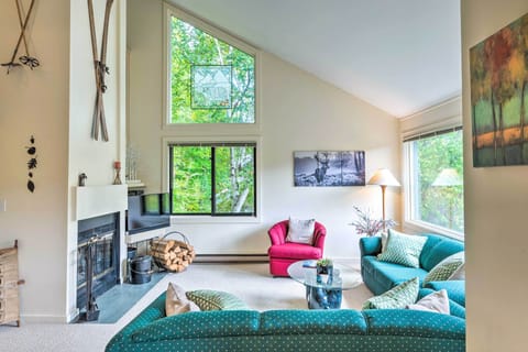 Living room with lofty and private views
