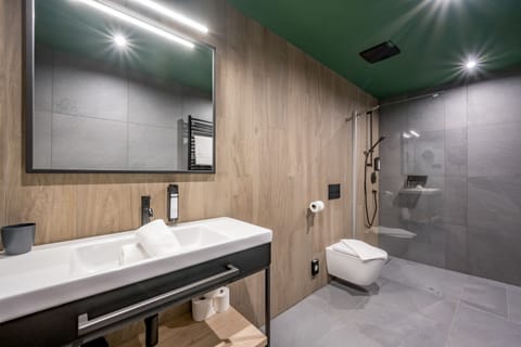 Superior Double Room | Bathroom | Shower, free toiletries, hair dryer, towels