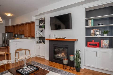 Gas Fire Place in Living Room w/ Ruku TV!