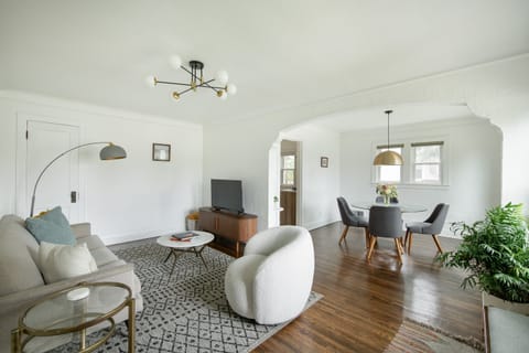 Enjoy a relaxing space amid restored red oak hardwood floors and cool Mojave inspired design.